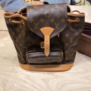 Louis Vuitton Vintage Montsouris Backpack Monogram Canvas MM